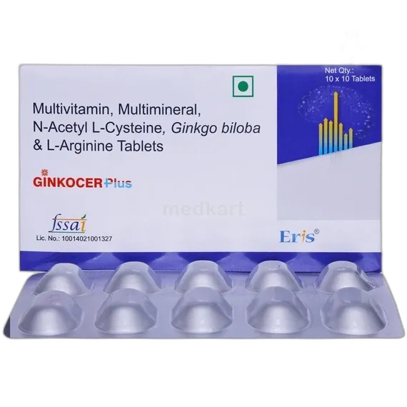 ginkocer plus tablet 10's